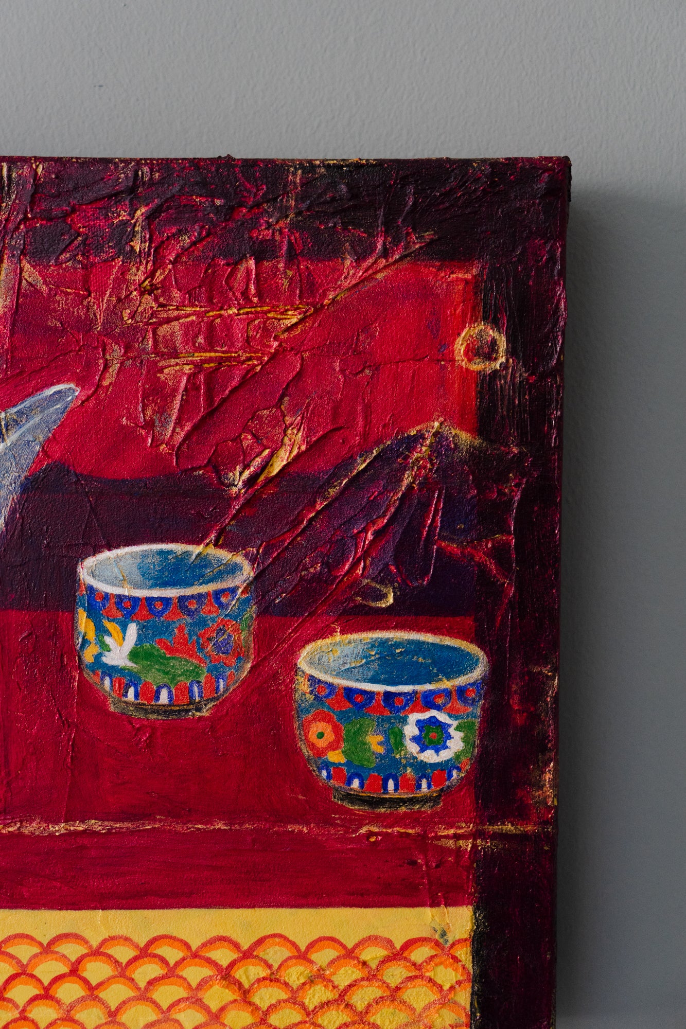 Jug and Cloisonné Pots, Original Artwork