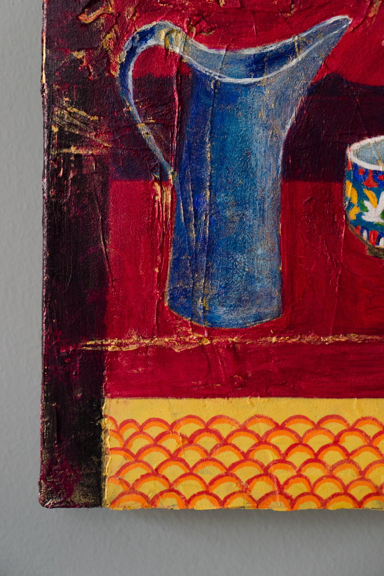 Jug and Cloisonné Pots, Original Artwork